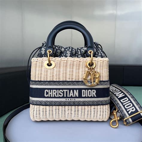 dior straw bag|christian dior rattan bag.